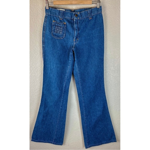 Vintage 70's Hot Dogs Bell Bottom Flared Jeans, size 26 - Picture 2 of 7